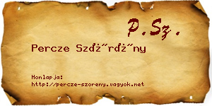 Percze Szörény névjegykártya